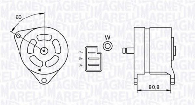 MAGNETI MARELLI 063324199010 -  Генератор